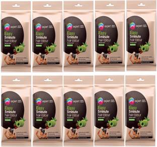Godrej Expert Natural Brown 4 Easy 5 Minute Hair Color Shampoo Based 10X20ml , Multicolor