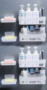 Devam 4 Toothbrush holder with 4 Soap stand for bathroom Plastic Toothbrush Holder