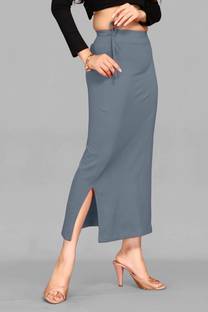 DRESQUE STORE Nylon Blend Saree Shapewear With Drawstring Grey (S) Polyester Petticoat