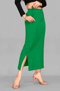 DRESQUE STORE Nylon Blend Saree Shapewear With Drawstring Green (XL) Polyester Petticoat