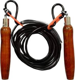 Decon Skipping Rope Wooden Handle - Adjustable Rope (Length: 260 cm) Freestyle Skipping Rope