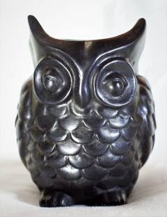 Inara Creation Owl Ashtray for Home Office and Bar Black Polyresin Ashtray