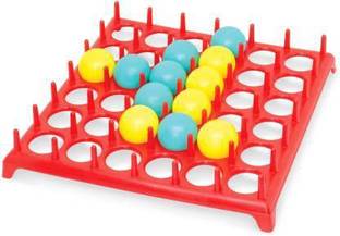 SR Toys BOUNCE AND WIN 3 IN 1 GAME.(BOUNCING PLOT 4,PATTERN MAKER & TIC TAC TOE) Party & Fun Games Board Game Dart Board Game