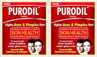 AIMIL Purodil Blood Purifying Formula for Healthy Skin | Clear Complexion Ayurvedic Tablets (Pack of 2)