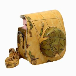 Caiul DT-M8 Maps Style Vintage Instax Mini 9, Mini 8 Pu Leather  Camera Bag