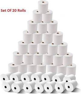 True-Ally 57MM x 25 mtr (2Inch) (55 GSM) Thermal Paper roll Ideal for Billing, POS Machine (TA-POS5725) (Pack of 20 Rolls) (57mm x 25mtr - 20 Rolls) Unruled 57 mm x 25 Mtr 55 gsm Thermal Paper