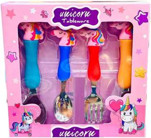 Karoli Collection unicorn spoon Plastic, Steel Cutlery Set
