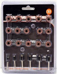 A&S TOOLSHOP 51 Piece Sanding Drum Set with Mandrills 51pc Drum Sanding Kit Rotary Bit Set