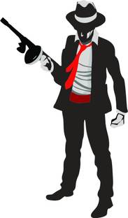 wildartcreation 45 cm gangster stickers Wall Sticker (97Cm X57Cm) Self Adhesive Sticker
