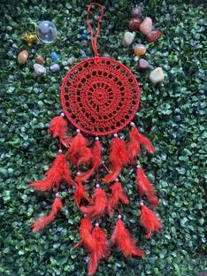 Ryme Beautiful Handmade Crochet Dream Catcher Wall Hanging Wool Dream Catcher