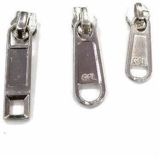 PMW Zip Runners - 3 Sizes (5,8,10) - for Bags,Suitcase,Pillow Covers e.t.c ( 5 Zips * 3 Sizes) - Pack of 15 Non-locking Zip Runner