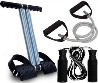 Dr Pacvu Fitness COMBO Tummy Trimmer, Skipping Rope & Toning Tube, Home Gym,Body Fat cutter Ab Exerciser