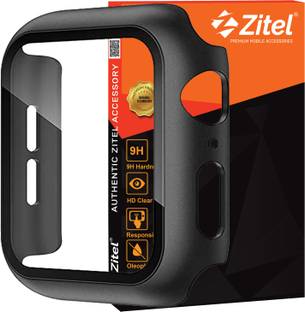 ZITEL Bumper Case for Apple Watch 44mm Series 6, SE Series With Built-in 9H Tempered Glass Screen Protector