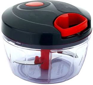 Zemlite Quick Chopper Multipurpose Manual Vegetable, Dry Fruit and Onion Handy quick Chopper Machine for Kitchen with 3 Stainless Steel Blade Vegetable Chopper