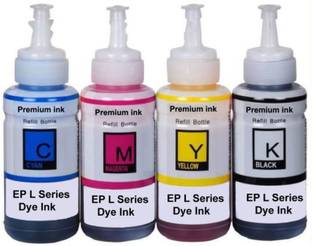 Teqbot Refill Ink Dye 70gms x 4 Set color Cyan, Magenta, Yellow, Black Black + Tri Color Combo Pack Ink Bottle