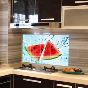 Divine studio 46 cm Plum Fruit Wall Poster For Kitchen Wall Sticker (46 cm x 69 cm) Self Adhesive Sticker