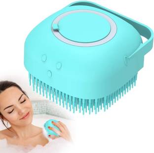 Jeeguru Traders Soft Silicone Bath Shower Brush Bath Exfoliating Skin Massage Scrubber