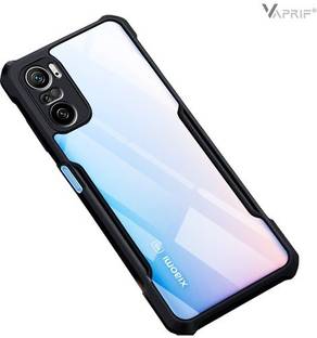 VAPRIF Back Cover for Mi 11X Pro 5G, Transparent Hybrid Hard PC Back TPU Bumper CASE