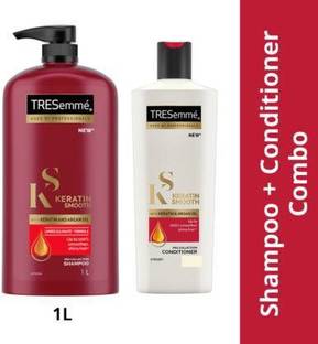 TRESemme Keratin Smooth Shampoo( 1 LTR) With Keratin Smooth Conditioner(190ML) (2 Items in the set)