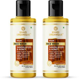 khadi ORGANIQUE Herbal Sandalwood & Honey  - Set of 2 Face Wash
