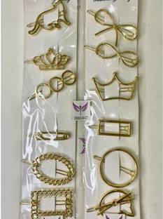 DEEGLO Designer Embellished Golden plated latest Hair Clips, Pins, Hair Brooch for Girls and Women Hair combo Hair Clip
