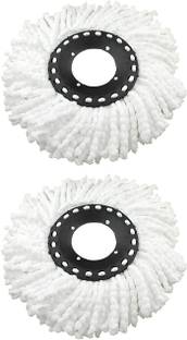 Fclues Rotating Magic Spin Microfiber Mop Head Refill only, 2 Pcs Set Mop Rod