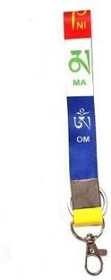 MAPLOX High Quality peace and Tibetan Buddhist Prayer Fabric id Tag Key chain Locking Key Chain
