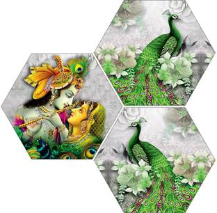 saf Multieffect UV Textured Panel Painting Digital Reprint 17 inch x 17 inch Painting
