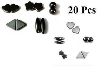 D'Mega Mart Magnetic toys Shapes Heart oval triangle flower and Ball Strong Magnet 20 PCS