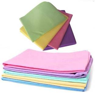 BORIS Magic Towel-|| Reusable Absorbent Water||for Kitchen Cleaning||Car Cleaning|| Unique Living Magic Towel||Super Absorbent||Chamois Leather||This multiuse super magic towel is very soft, fine and smooth in touch [29 cm x 39 cm][MULTICOLORED] Scrub Pad