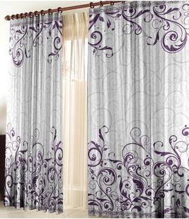 RISKY FAB 274 cm (9 ft) Polyester Room Darkening Long Door Curtain (Pack Of 2)
