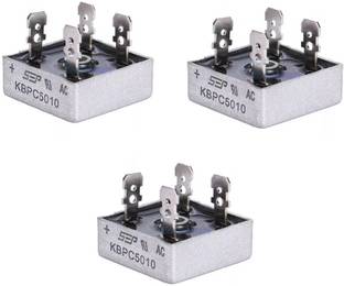 geeta enterprises ( Pack of 3)KBPC5010 1KV 50A Single Phase Bridge Rectifier Diode Electronic Components Electronic Hobby Kit Electronic Components Electronic Hobby Kit