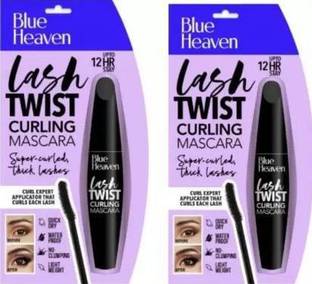 ब्लू हेवन Water Proof Long Lash Walk Free Curling Mascara (PACK OF 2) 12 ml (BLACK) 12 ml