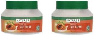 Nature's Essence FLAWLESS PAPAYA CREAM- reduce discoloration, with glow boosting formula & Anti Blemish Cream, 50ML EACH (PACK OF 2)