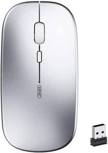 INPHIC Wireless Mouse for Laptop, 2.4G Portable Slim Mouse Rechargeable, Noiseless Computer Mouse with USB Receiver, 3 Adjustable DPI Optical Cordless Mouse for MacBook, Chromebook, PC, Laptop-Black Wireless Ambidextrous Optical Mouse