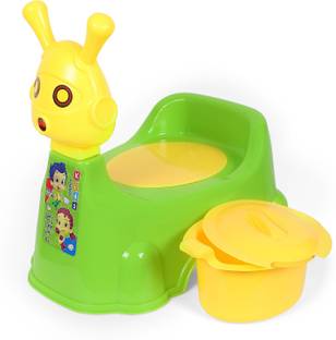 Sukhson India E-1 Baby Potty Training Seat- Chair for Kids-Infant Potty Toilet Chair with Removable Tray for Babies|Potty Chair Cum Seat Potty Seat for Kids (Green) Potty Seat