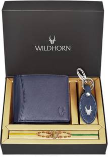 WILDHORN Designer RAKHI SET 1173 BLU Plastic (PVC) Rakhi, Key Ring, Wallet  Set