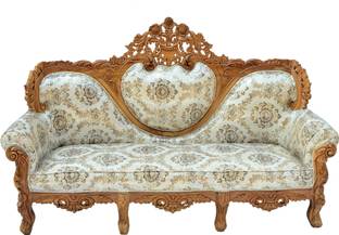 Wood Master Sre solid wood sofa 3 seater Teak (Sagun) Solid (Delivery condition - Pre-assembled) Fabric 3 Seater  Sofa
