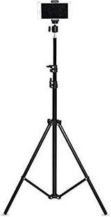inayat W177 Portable 7 Feet (84 Inch) Long Tripod Stand with Adjustable Mobile Clip | 360-degree Rotate Head Tripod