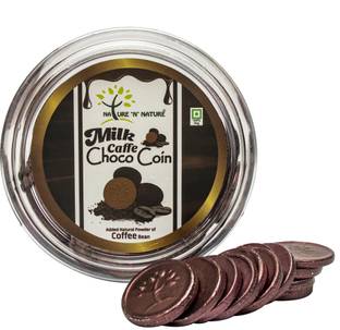NATURE 'N' NATURE Coffee Milk Coin Chocolates, Brown coins, 135g Gift Pack, 60pcs small coins Brittles