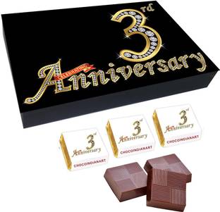 CHOCOINDIANART Beautiful 3rd Anniversary, 12pcs Delicious Chocolate Gift Box, Truffles