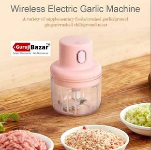 Guruji Bazar Intelligent Electric Garlic Machine ( Mini ) Portable Electric usb Chopper Vegetable & Fruit Chopper
