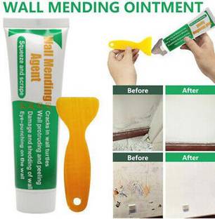 ARV Silicone Waterproof Wall Mending Agent Wall Repair Cream Wall Crack Nail Repair Agent Caulk Sealing Broken Hole Filler Walls Peeling Graffiti Gap Repair Cream (Colour White 250 G ) Pack Of 2 Crack Filler
