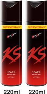 KS Spark Deodorant Spray 220ml Pack Of 2 Body Spray  -  For Men & Women