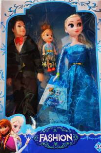 FLYmart High Quality Superfine Elsa and Prince Hans Doll Set | Elsa And Anna Frozen Character Dolls | Best Doll Set for Kids | frozen family set| ELSA FAMILY WITH PRINE AND BABY SET |