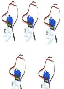 TRUSTECH 5x Pieces SG90 Micro Servo 9g Motor Best for Robotics and DIY Quad-bot Application Motor Control Electronic Hobby Kit