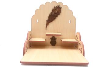 STASTORE Temple Puja Mandir Art and Craft Wooden Temple for Home SHOP WOODEN ROYAL LOOK WALL TEMPLE TRIANGLE HOME TEMPLE Engineered Wood Home Temple. Engineered Wood Home Temple