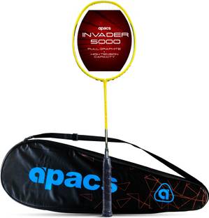 apacs Invader 5000 (Full Graphite) Yellow Strung Badminton Racquet