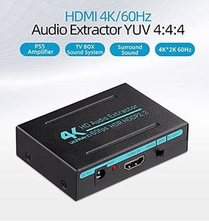 microware 4K HD HDMI 2.0 HDCP 2.2 Audio Extractor Splitter Adapter Durable Premium Media Streaming Device