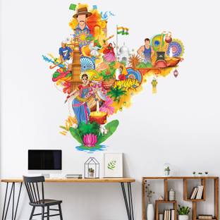 WALLPIK India - Pride - Traditional - Famous - Cities - Icon - Personality - Creative - Colorful - Decorative - Wall Sticker - WP044